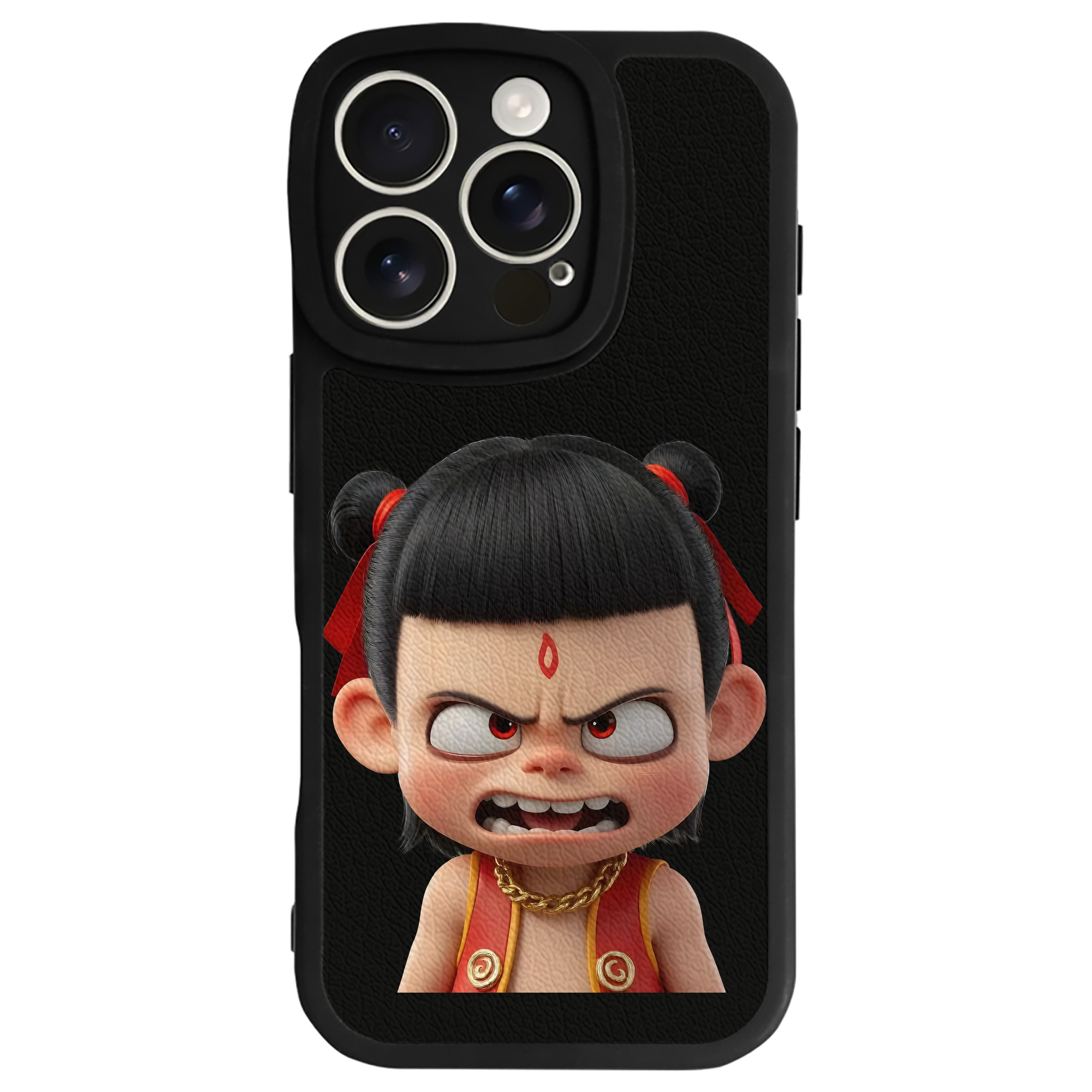 （画像用） Ne Zha 2 ナタ 魔童の大暴れ 【iPhone 16シリーズ対応】シリコンスマホケース（レザー調） 材質：シリコン